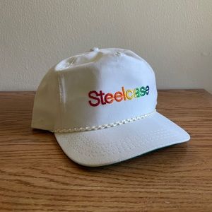Vintage Steelcase Rainbow Logo Adjustable Hat
